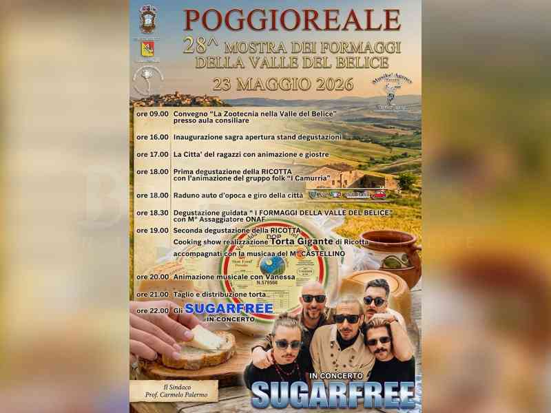 Immagine articolo: Poggioreale: sabato 23 maggio degustazioni e concerti per la rassegna dei formaggi del Belice. Il programma